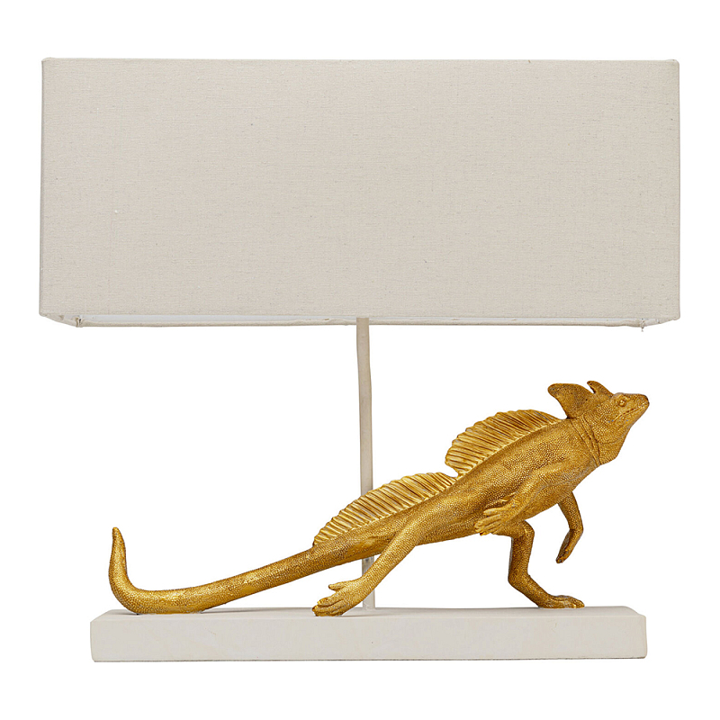 Настольная лампа Золотая Игуана Бежевый Золотой в Казани | Loft Concept 