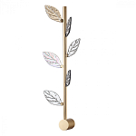 Бра с золотистой вертикальной трубкой и декоративными прозрачными листьями из стекла Sylva  варинант исполнения - 1 | Loft Concept в Казани