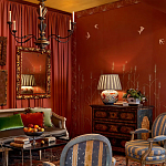 Обои с вышивкой ручной работы Ceres Original colourway on wool sateen варинант исполнения - 2 | Loft Concept в Казани