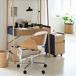 Вращающееся офисное кресло на колёсах Delwyn Chair варинант исполнения - 5 | Loft Concept в Казани