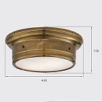 Потолочный светильник круглый цвета состаренная латунь Modern Simple Ceiling Light варинант исполнения - 5 | Loft Concept в Казани
