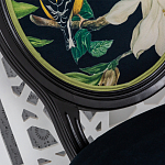 Стул чёрный из натурального бука с изображением птица в саду Blooming Magnolias варинант исполнения - 3 | Loft Concept в Казани