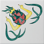 Плитка дизайнерская Драконий фрукт варинант исполнения - 2 | Loft Concept в Казани