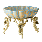 Чаша с орнаментом на бронзовых ножках в виде ангелов Eden Garden варинант исполнения - 1 | Loft Concept в Казани
