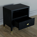 Прикроватная тумбочка с полкой Elsa Dreams Black варинант исполнения - 2 | Loft Concept в Казани