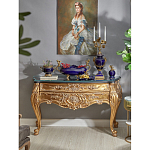 Подсвечник из темно-синего фарфора с бронзовыми элементами и цветами Eden Garden варинант исполнения - 3 | Loft Concept в Казани