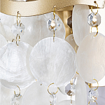 Бра с белыми перламутровыми подвесками и золотистыми волнистыми элементами SHELL варинант исполнения - 2 | Loft Concept в Казани