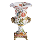 Ваза из фарфора с бронзовыми Овнами Bronze Aries варинант исполнения - 1 | Loft Concept в Казани