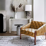 Дизайнерский журнальный стол с чёрной круглой столешницей Visanyp варинант исполнения - 3 | Loft Concept в Казани