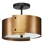 Потолочный светильник круглый светодиодный Semicircular Gold Panels старинная латунь варинант исполнения - 3 | Loft Concept в Казани