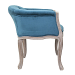 Кресло низкое в стиле прованс Louis French Armchair blue velour варинант исполнения - 1 | Loft Concept в Казани