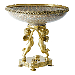 Чаша фарфоровая на двух бронзовых ангелах Eden Garden варинант исполнения - 2 | Loft Concept в Казани