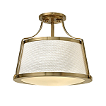 Потолочный светильник со светлым текстильным абажуром Hinkley варинант исполнения - 5 | Loft Concept в Казани