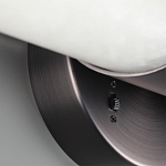 Бра с вытянутым цилиндрическим плафоном из белого алебастра на круглом основании Темная Латунь Cryptocrystalline Stone варинант исполнения - 3 | Loft Concept в Казани