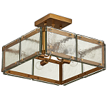 Потолочный светильник квадратный из толстого литого стекла Cast Glass варинант исполнения - 5 | Loft Concept в Казани