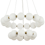 Многоярусная кольцевая люстра с плафонами шары Rings Suspension Light Chandelier варинант исполнения - 1 | Loft Concept в Казани