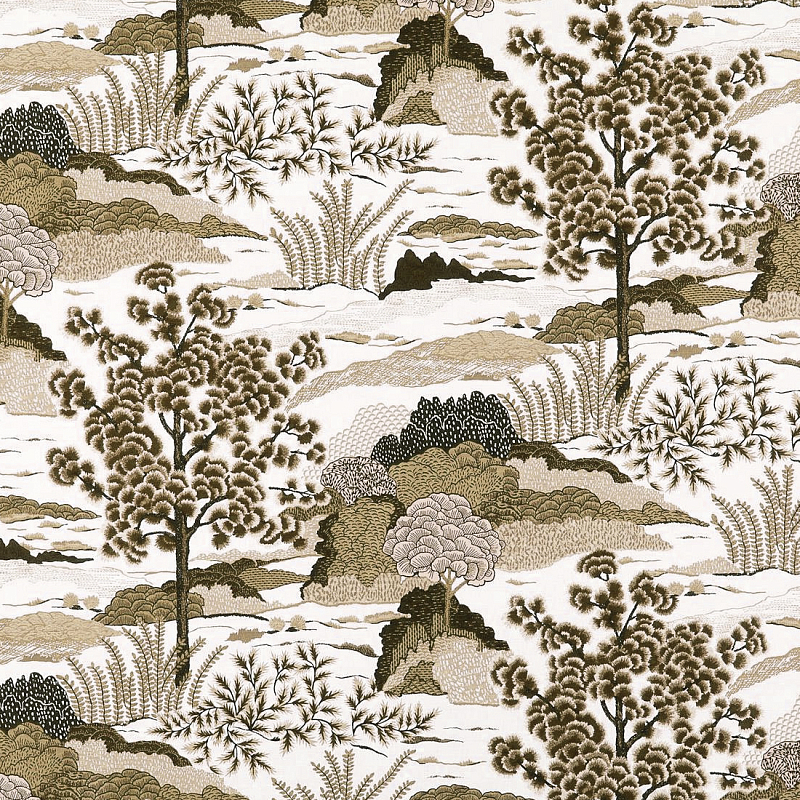 Ткань Velours landscape Beige пейзах N 1190 Бежевый в Казани | Loft Concept 