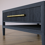 Кофейный стол Primo с двумя ящиками Черный дуб варинант исполнения - 5 | Loft Concept в Казани