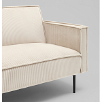 Диван современный вельветовый прямой Worcester Молочный варинант исполнения - 3 | Loft Concept в Казани