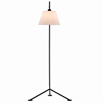 Торшер с черным наклонным корпусом и конусовидным абажуром Black Tripod варинант исполнения - 3 | Loft Concept в Казани