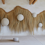 Большая дизайнерская Инсталляция из соломы RAFFIA Installation  варинант исполнения - 2 | Loft Concept в Казани