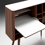 Дизайнерский комод-буфет на высоких ножках с выдвижными ящиками и открытыми полками Joshar варинант исполнения - 4 | Loft Concept в Казани