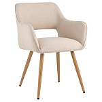 Стул в рогожке бежевого цвета NEASAN STOOL варинант исполнения - 1 | Loft Concept в Казани