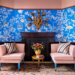 Обои ручная роспись Houghton Canton Blue варинант исполнения - 3 | Loft Concept в Казани