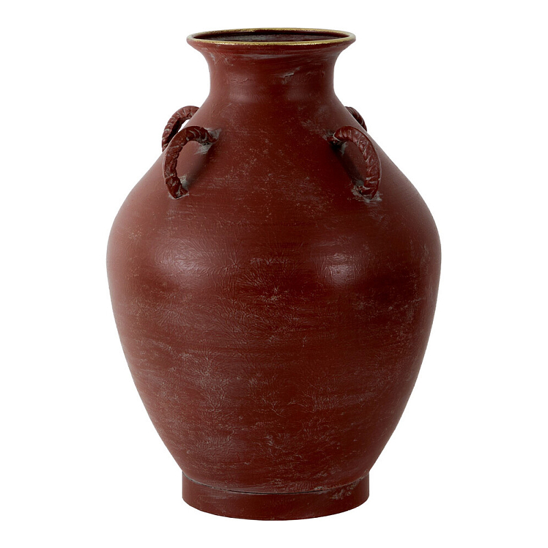 Ваза бордовая с 4-мя фактурными ручками Vase Burgundy Glaze Бордовый в Казани | Loft Concept 