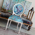 Стул из массива бука с изображением птиц и цветов Turquoise Beige Chinoiserie Garden Chair варинант исполнения - 6 | Loft Concept в Казани