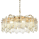 Люстра подвесная круглая с хрустальными овальными подвесками Harmonica варинант исполнения - 1 | Loft Concept в Казани