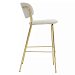 Стул барный широкой полукруглой спинкой на золотистых ножках Chair Smooth Shapes варинант исполнения - 2 | Loft Concept в Казани