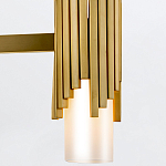 Люстра цвета латунь с 4-мя матовыми цилиндрическими плафонами Elstead Lighting варинант исполнения - 4 | Loft Concept в Казани