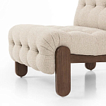 Кресло с деревянным каркасом и обивкой из ткани букле Medieval Furniture варинант исполнения - 4 | Loft Concept в Казани