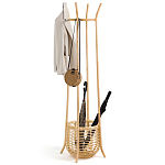 Напольная вешалка с корзиной из ротанга Trina Wicker Floor Hanger варинант исполнения - 1 | Loft Concept в Казани