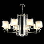 Люстра с 8-ю цилиндрическими плафонами из стекла Laurent варинант исполнения - 8 | Loft Concept в Казани