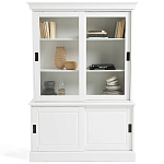 Витрина с раздвижными дверцами Wells Glass Showcase White варинант исполнения - 2 | Loft Concept в Казани