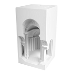 Встраиваемый в стену гипсовый светильник под покраску с арками и рельефными колоннами Antiquity Athena варинант исполнения - 2 | Loft Concept в Казани