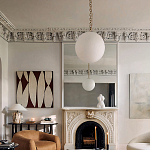 Подвесной светильник в форме шара из белого текстурного стекла Atmosphere варинант исполнения - 3 | Loft Concept в Казани