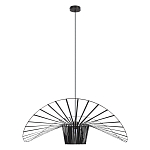 Подвесной светильник чёрного цвета с металлическим каркасом в форме веера Friture Vertigo Pendant варинант исполнения - 1 | Loft Concept в Казани