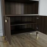 Книжный Стеллаж Elsa Dreams Walnut с задней стенкой варинант исполнения - 4 | Loft Concept в Казани