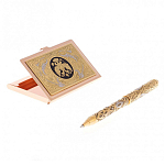 Набор из ручки шариковой металлической и карманной визитницы с гравировкой Герба России Metal Pens варинант исполнения - 3 | Loft Concept в Казани