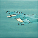 Плитка с узором Крокодил байдарочник варинант исполнения - 3 | Loft Concept в Казани