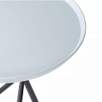 Столик приставной с круглой серой столешницей и черным основанием Round Stable Table варинант исполнения - 3 | Loft Concept в Казани