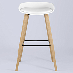 Барный стул на ножках из натурального дерева Boras White варинант исполнения - 3 | Loft Concept в Казани