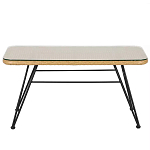 Журнальный столик с столешницей из ротанга и стекла Wicker Tabletop Under Glass варинант исполнения - 1 | Loft Concept в Казани