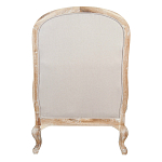 Кресло с пуфом с мягкой обивкой из льна Edward Armchair beige варинант исполнения - 3 | Loft Concept в Казани