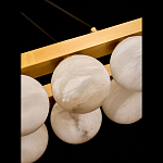 Люстра линейная прямоугольная с сферическими плафонами Phased Spheres варинант исполнения - 3 | Loft Concept в Казани