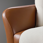 Элитарный современный диван Birmingham с кожаной спинкой варинант исполнения - 3 | Loft Concept в Казани