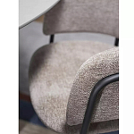 Стул полукруглый с каркасом из металла и мягким сиденьем и спинкой Soft Chenille варинант исполнения - 8 | Loft Concept в Казани